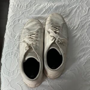 H&M Men's White Low-Top Lace-Up Sneakers